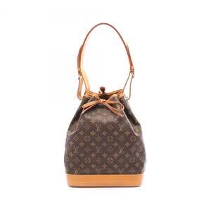 LOUIS VUITTON Brown Monogram Leather Noe Shoulder Bag